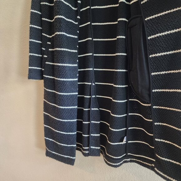 Marine Layer Birdseye Coat Womens Small Striped Knit Long Cardigan - Picture 4 of 9